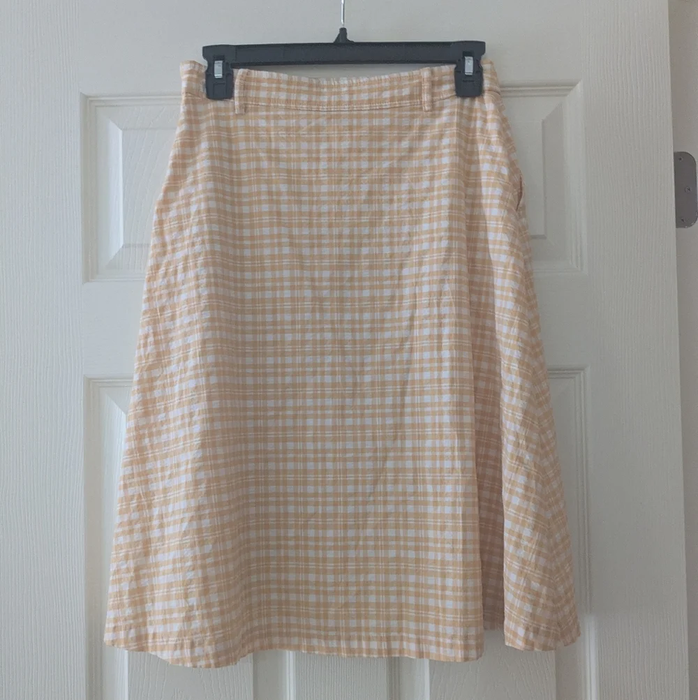 Women's Yellow Patterned Skirt - Picture 2 of 3